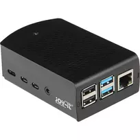 JOY-IT RPI CASE ALU06 – korpusas, skirtas Raspberry Pi 4, aliuminis, juodas (RB-ALUCASEP4+06)