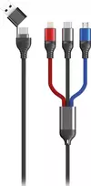 USB laidas 2GO 797361 1,2 m USB A / USB C / Micro-USB B / Lightning