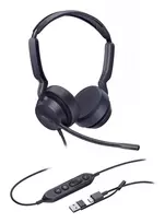 Yealink UH42 Dual Teams USB-C/A ausinės, laidinės, skambučiams/muzikai, 20–20000 Hz, 160 g, juodos