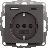Gira SCHUKO USB maitinimo lizdas 2f System 55 modelis 245928