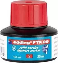 Markerio papildymas Edding FTK 25, raudonas rašalas 25 ml, tinka edding 380/383