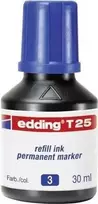 Markerio pildymo rašalas Edding T 25 mėlynas 30 ml, tinka modeliams Edding Nr.1/21/22/25/400/500/550/800/850/3000/3300