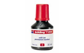 Markerio papildymas Edding T-25, raudonas rašalas, 30 ml, vienas buteliukas