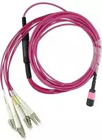BlueOptics MPO/UPC į 4x Duplex LC/UPC atšakinis laidas 2m, daugiamodis G50/125µm OM4, 3.0mm LSZH, 8 gyslų, MPO be kaiščių, su matavimo protokolu