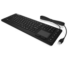 KeySonic KSK-6231 INEL (FR) klaviatūra su jutikliniu kilimėliu ir foniniu apšvietimu, pramoninė USB, AZERTY prancūziška, juoda
