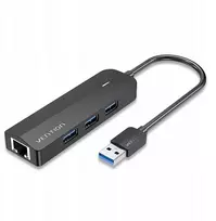 Hub 5w1 Vention USB 3.0 + Gigabit Ethernet adapteris