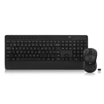 Belaidis klaviatūros ir pelės rinkinys ACT (Qwerty), tyli spaudimo mechanika, ekologiškas, iš perdirbtų medžiagų