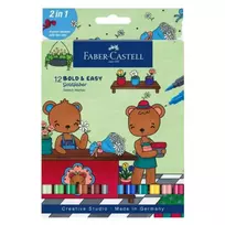 Marker rinkinys Faber-Castell 164815 – 12 vnt., įvairiaspalviai žymekliai, pagaminti Vokietijoje