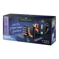 Žymeklių rinkinys Faber-Castell 254603 – 16 vnt., kaltinis antgalis, metaliniai/įvairiaspalviai/pasteliniai atspalviai