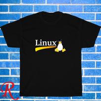 New Linux OS Logo Black/Grey/Navy/White Size S-5XL Unisex T-Shirt L