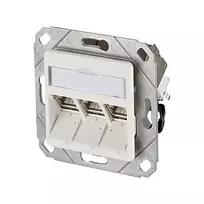 METZ CONNECT BTR C6A modulis 3 prievadai 270° UPk - jungties lizdas, įmontuojamas - RJ-45 x 3 - gryna balta, RAL 9010 (130B12D31102-E)