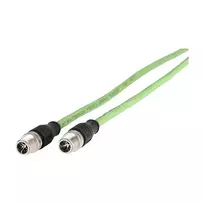 METZ CONNECT jungiamasis kabelis M12 1m žalias X-koduotas 142M2X11010