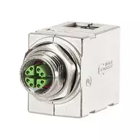 METZ CONNECT - Netzwerkanschluss - 8-polig M12 (S) gewinkelt zu RJ-45 (W) - abgeschirmt - CAT 6a - IEEE 802,3an - metallähnlich (MWN911A415)