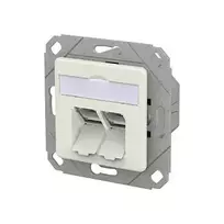METZ CONNECT Jungiamasis lizdas E-DAT C6A LSA++ 2 prievadai UPk baltas