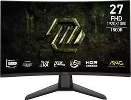 27 colių lenktas monitorius MSI MAG 274CF X24 Rapid VA, Full HD 1920×1080, 0,5 ms, 300 cd/m², VESA, juodas