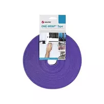 Lipnusis kabelių rišimo diržas Velcro 25m x 20mm ritė – violetinė