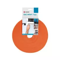 Lipnioji kabelių juosta Velcro 25m ritė × 20mm Hook & Loop One-Wrap, oranžinė, poliamidas/PP
