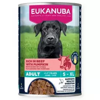 EUKANUBA šlapias ėdalas suaugusiems šunims su jautiena ir moliūgu 400 g