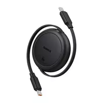 Baseus Free2Pull Mini USB-C į USB-C laidas, 60W, 1 m, juodas