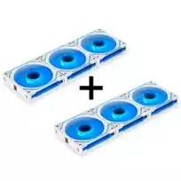 LIAN LI UNI FAN SL-INF 120 ARGB Atbulinės krypties mentės PWM ventiliatorių rinkinys – 6 vnt., baltas