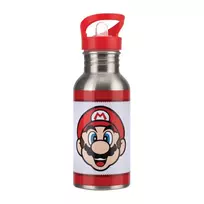 Paladone Super Mario metalinis vandens butelis su šiaudeliu