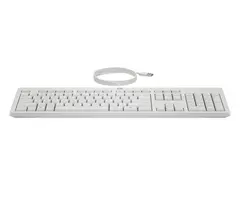 HP 225 laidinis pelės ir klaviatūros rinkinys, pilno dydžio (100%), USB, balta, pelė įtraukta