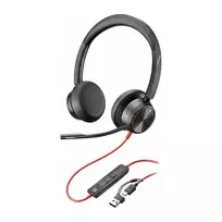 HP Poly Blackwire 8225-M USB-C stereo ausinės su ANC, Teams sertifikuotos (didmeninė pakuotė) (C92SCA6)