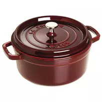 Apvalus ketaus puodas Staub 3,8 L Grenadine – emaliuotas vidus
