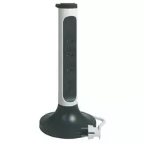 Legrand 049410 ilgintuvas 2 m 4 kištukiniai lizdai Vidaus patalpoms Pilka, Balta