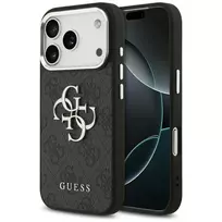 GUESS Hardcase 4G | Užpakalinis dangtelis | iPhone 17 Pro Max | Apple | Ekologinė oda/PC/Plastikas/TPU | Juoda