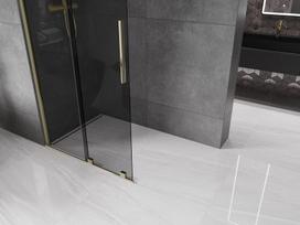 Mexen Velar pastatoma dušo siena Walk-in 70 x 200 cm, grafitas 8 mm, auksinė - 871-070-000-43-50, 70 x 200 cm