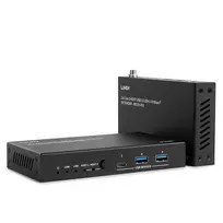 Lindy 100m Cat.6A 2 Host USB 3.2 Gen 1 HDBaseT ilgintuvas, tinklo siųstuvas ir imtuvas, 100 m, 480Mbit/s, Cat6a, VS6320, fosforinis bronza