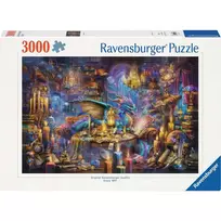 Dėlionė Ravensburger 3000 dalių – Drakonų biblioteka