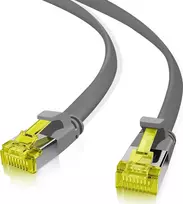 Helos Patch-Cable RJ-45 (M) - RJ-45 (M) - 50 cm - U/FTP - CAT 6a - Plokščias - Pilkas