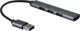 USB šakotuvas helos HUB 4in1 USB-A 3.0 su 3x USB-A 2.0 prievadais