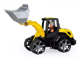 Žaislinis buldozeris Lena Truxx 2 atidaryta dėžutė 04512, plastikinis statybinis automobilis, stumiamas, kompaktiškas dydis