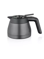Pieno ąsotis Severin kavos aparatams TK 5571 – 1,1 L, šlifuotas plienas/juoda, 220×165×135 mm