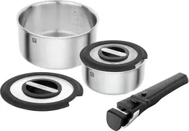 Puodų ir keptuvių rinkinys ZWILLING Unlock 5 dalių, 18/10 nerūdijantis plienas, modelis 1034435