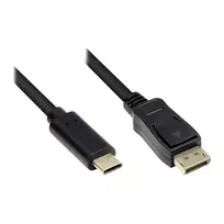 Good Connections Laidas adapteris USB-C į DP1.2 juodas 10m