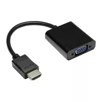 Adapteris HDMI į VGA, HDMI kištukas į VGA lizdą, 3,5 mm stereo lizdas, juodas, Good Connections® (HDMI-AD21)