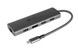 Alcasa HUB-C001A USB Type-C stotelė 5000Mbit/s antracitinė