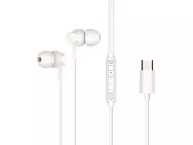 Laidinės ausinės CONCEPTRONIC BRENDAN03W — USB-C, 20–20000 Hz, 1,2 m laidas, balta