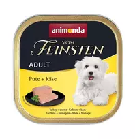 Šlapias šunų maistas Animonda Vom Feinsten Turkija + Sūris 150 g – suaugusiems, paštetas, 10,5 % baltymų, 81 % drėgmės