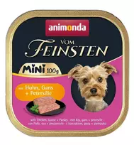 Šlapias šunų maistas Animonda Vom Feinsten 100 g – Vištiena, be grūdų, suaugusiems mažų veislių šunims (5–10 kg)