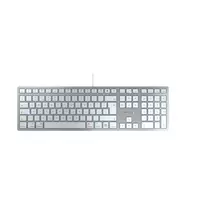 Klaviatūra Cherry KC 6000C FOR MAC, vielinė USB, QWERTY, žirkliniai jungikliai, sidabrinė, 1,8 m