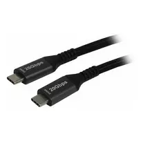 Synergy 21 USB C laidas St> 3,0m USB3.2 juodas Textil 20G/5A 240W Gen 2x2 - laidas - skaitmeniniai/duomenys (S215315)