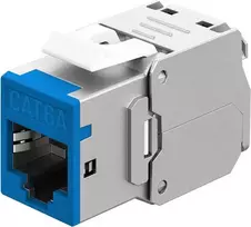 Goobay Keystone modulis RJ45 CAT 6A, STP, plonas, mėlynas (77944)
