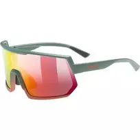 Universalūs sportiniai akiniai UVEX sportstyle 235 – Unisex, pusiau berėmiai, žali/raudoni