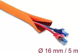 Apsauginė kabelių mova savaime užsifiksuojanti dviejų sluoksnių DELOCK 5 m × 16 mm, oranžinė