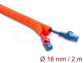 Savaiminio užsidarymo kabelių apsauginis kanalas DELOCK 2 m × 16 mm oranžinis